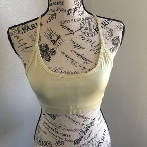 Luluemon athletica Sports Bra Size 6. Shiny yellow